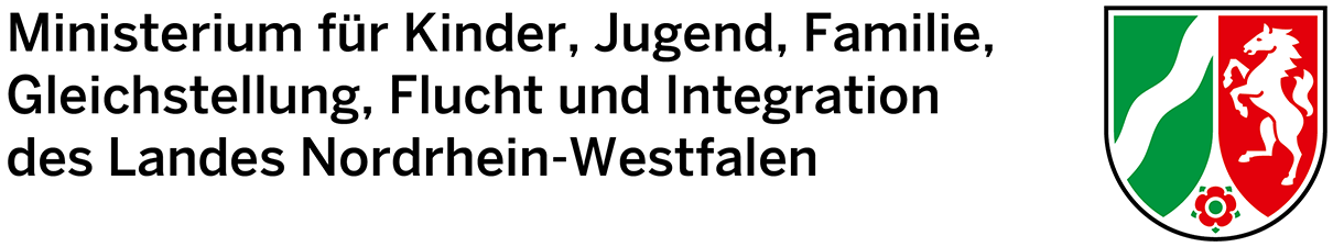 Logo und Link zum Ministerium für Kinder, Familie, Flüchtlinge und Integration des Landes Nordrhein-Westfalen